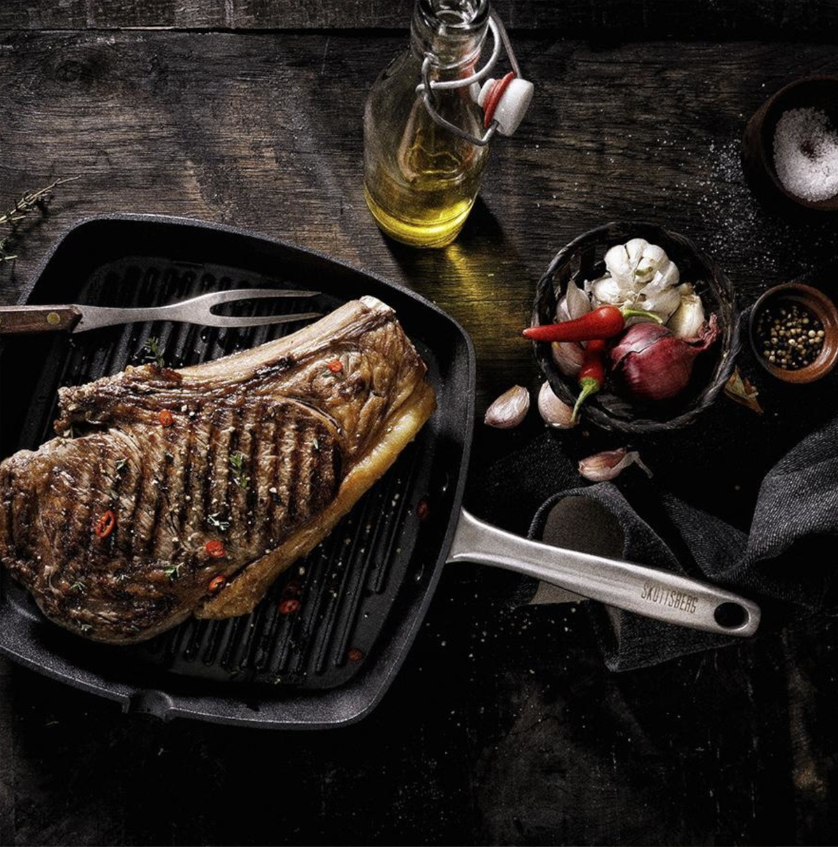 T-Bone Steak in Skottsberg Grillpfanne