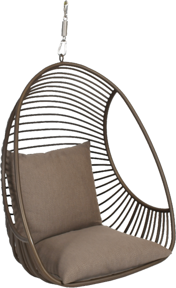Kleine Paradiese – Hänge-Egg-Chair aus Rattan